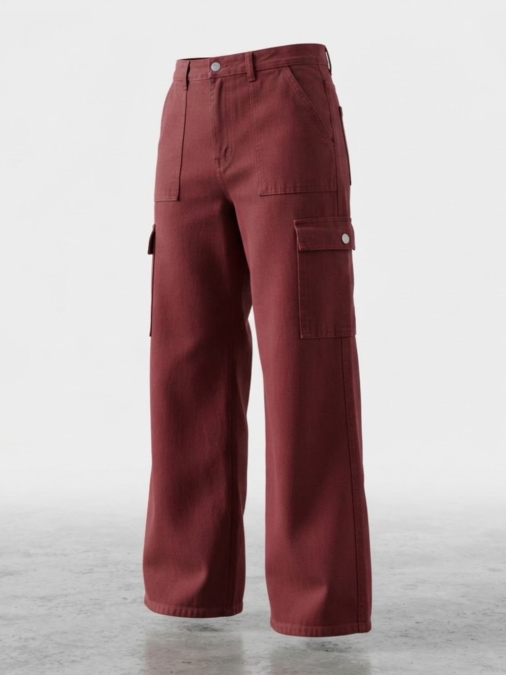 SHEIN Wide Leg Red Cargo Pants Size S Women's